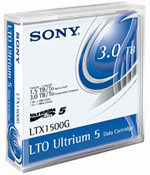 LTO-5 Ultrium Data Cartridge 1.5 TB / 3.0 TB LTO Ultrium-5 Sony Tape Part # LTX1500G
